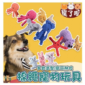 現貨 棉繩玩具 寵物耐咬玩具 編織玩具 潔牙玩具 互動玩具 寵物玩具 狗玩具 貓玩具 造型玩具 犬貓通用