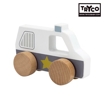 【Tryco】木質小車_警察車_廠商直送