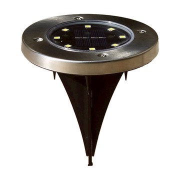 太陽能草坪燈 暖光 戶外庭院裝飾燈  1個  銀色 + 黑色