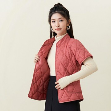 【巴黎精品】現貨+預購 鋪棉外套休閒夾克-簡約短袖雙面修身女外套4色a1hp17