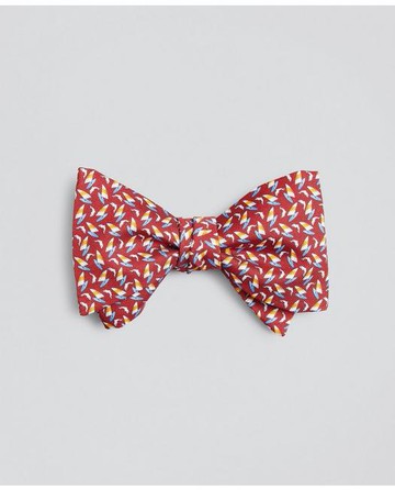 Brooks Brothers Men's Sail and Dolphin Bow Tie | Red