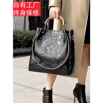 氣質真皮女包2025新款潮爆款大氣托特包時尚百搭休閑手提單肩斜挎