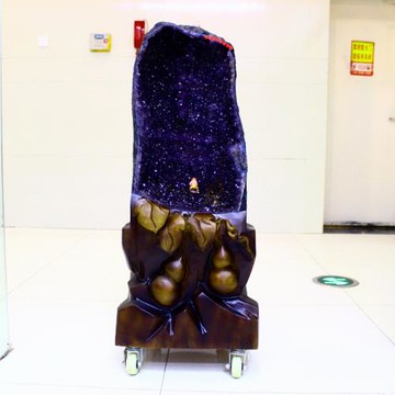 永韻 批發天然紫水晶洞擺件 紫晶洞 瑪瑙洞水晶洞 紫色原石錢袋子