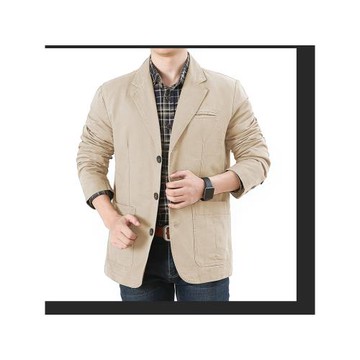 春秋薄款休閑西裝男裝純棉外套男士韓版西服中年大碼黑色小西裝男