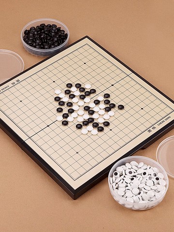 圍棋 五子棋子黑白棋子帶磁性學生家用二合一棋盤兒童初學套裝【MJ10218】