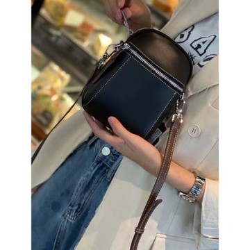真皮包包女2024新款時尚百搭小眾包復古潮流布丁包迷你斜挎手機包