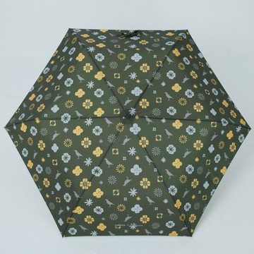 【印花樂】鈦輕超輕量自動傘/印花樂 x OMBRA/經典花色/橄欖綠