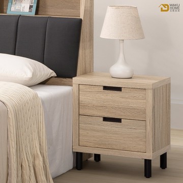 WAKUHOME 瓦酷家具 Gadi清爽木紋風1.5尺床頭櫃A006-B103 寬45X深39.5X高55(公分)
