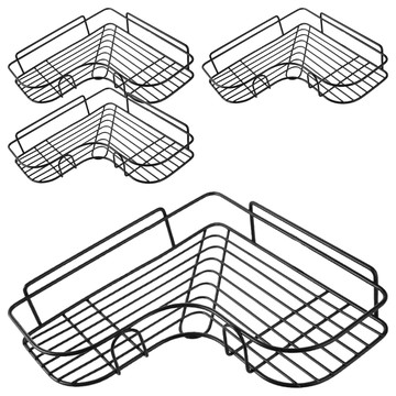 轉角置物架 不鏽鋼 2個/組  黑色  4個