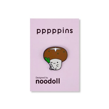 英國 noodoll / 香菇娃娃 琺瑯別針