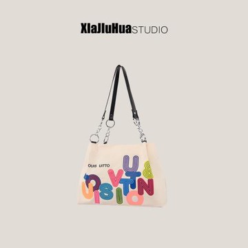 下酒話DrinKing大容量包包女2025新款字母手提通勤上課單肩托特包