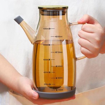 德國廚房高硼硅玻璃油壺家用防漏油瓶醬油瓶醋壺大號小號調料油罐