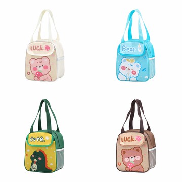 【Arbea】 手提便當袋卡通便當包外出帶飯兜保溫包上班族小孩保溫飯盒袋上學餐袋【B04】