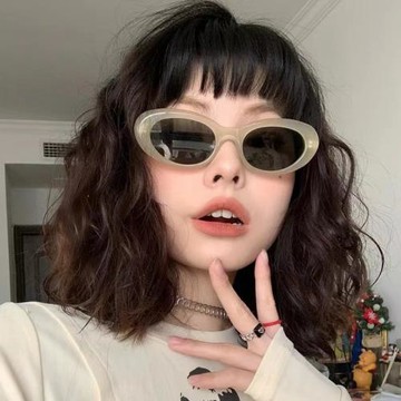 復古小眾貓眼辣妹墨鏡JENNIE同款嘻哈小框太陽眼鏡女高級感ins
