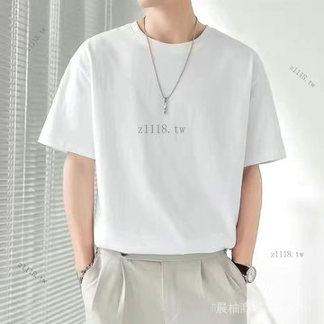 🎇可開發票✨純棉短袖男士夏季T恤衫圓領正肩打底純色短款時尚寬鬆百搭半袖#免運