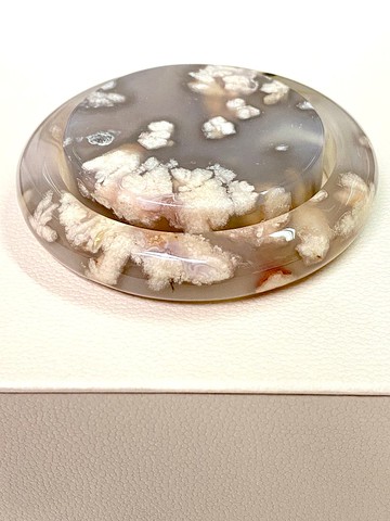 墨蘭迪灰色系櫻花瑪瑙手鐲57.3