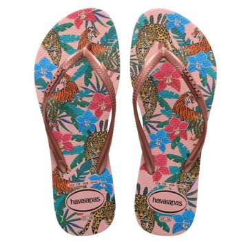 havaianas 哈瓦士 巴西人字拖 女款 slim tropical 粉老虎 涼鞋 拖鞋 夾腳拖 海灘鞋【南風百貨】