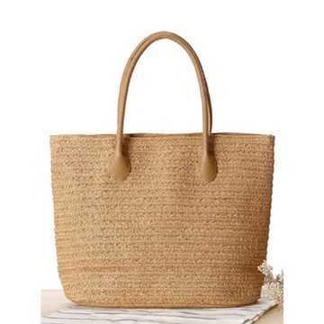 店長推薦新款歐美風紙繩編織包單肩包時尚簡約旅游出行沙灘女士包