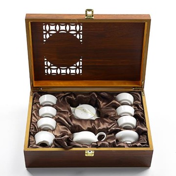 舊望格德化白瓷石瓢壺茶具套裝家用象牙白玉瓷功夫泡茶器茶杯