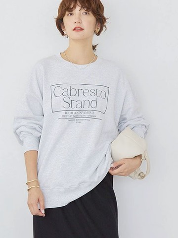 方形標誌印花寬鬆長版上衣(0H000194100) - AMERICAN HOLIC