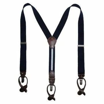 Tommy Hilfiger 2014男士深藍色彈性織帶吊帶褲夾【預購】