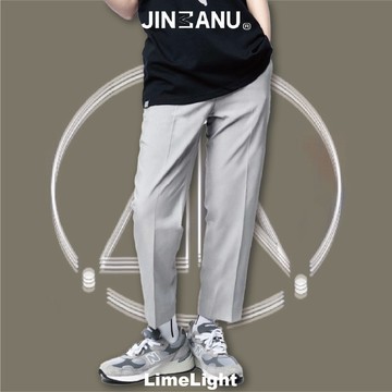 ☆LimeLight☆ JINMANU / JIN 彈性 修身 九分西裝褲 西裝褲 九分褲 黑 灰 JIN-P01