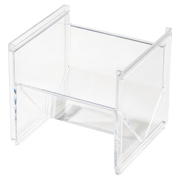 iSFun 斜抽堆疊 桌上茶包咖啡膠囊收納盒  透明色  3個