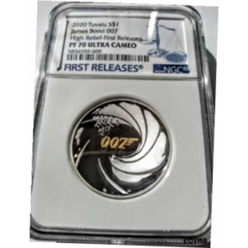 アンティークコイン 2020 James Bond 007 HIGH RELIEF SILVER PROOF $1