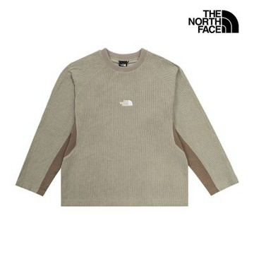 【The North Face 官方旗艦】北面UE男款淺褐色寬鬆舒適長袖上衣｜8HXVT9X