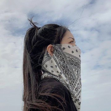 夏季防曬冰絲面罩 女防紫外線遮臉面紗 薄款口臉罩掛耳面巾【不二雜貨】