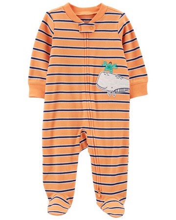 Baby Whale 2-Way Zip Cotton Sleep & Play