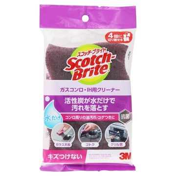 3M Scotch-Brite 百利 瓦斯爐與電磁爐專用菜瓜布  1個  4個裝