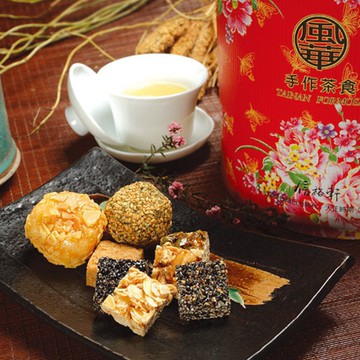 【信裕軒】風華禮筒-手作茶食(紅筒)(825g/筒)-廠商直送