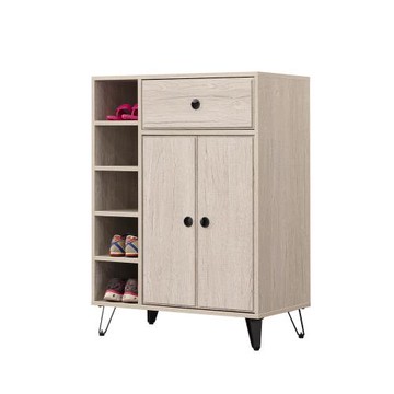 【唯熙傢俱】賽爾坎碳香白橡色3尺鞋櫃