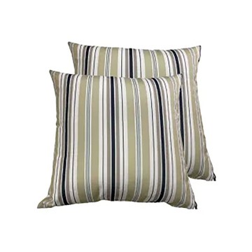 J&N 時尚線條印花抱枕 藍色 (2入)  45 x 45cm