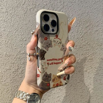 可愛貓咪適用蘋果17promax手機殼iPhone16pro卡通15pro女13可愛14