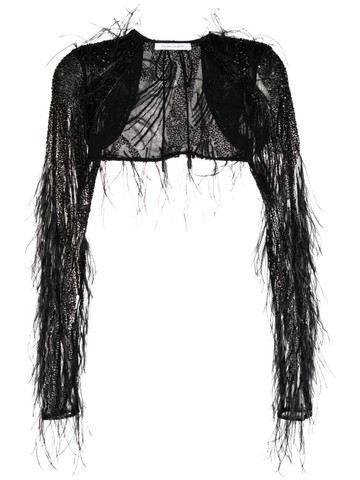 Rachel Gilbert - Aster sequin-embellished bolero - women - Nylon - 0 - Black