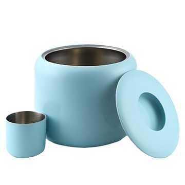 SERAFINO ZANI 經典不鏽鋼米桶  18 x 18 x 15cm  藍綠色  1個