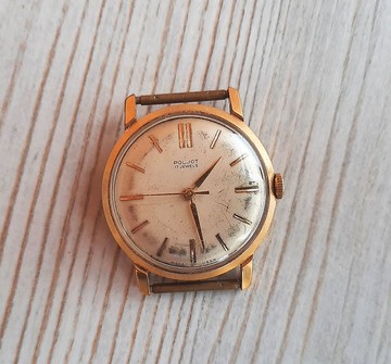 Poljot 手錶 Au 20 鍍金蘇聯發條男錶 1960 年代復古