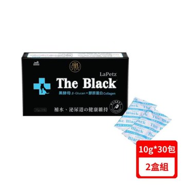 LaPetz The Black樂倍(黑酵母)葡聚醣液+膠原蛋白 補水保健配方(10g*30包) X2入組