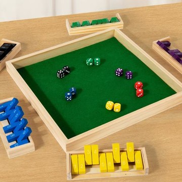 跨境新品Shut The Box桌面游戲擲骰子益智類棋盤道具兒童小孩玩具