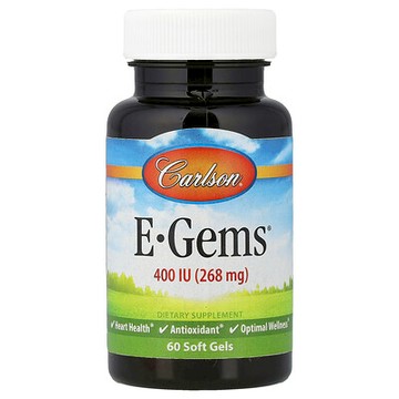 Carlson, E-Gems，400 國際單位（268 毫克），60 粒軟膠囊