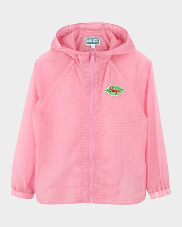 Girl's Windbreaker W/ Logo Badge, Size 2-4