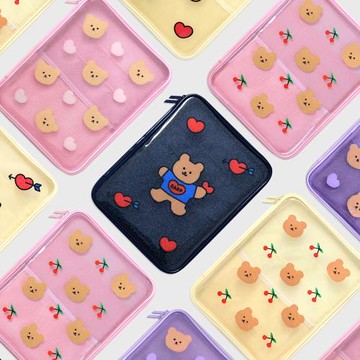 韓國EARPEARP可愛小熊11寸iPad Pro平板電腦收納包保護套時尚透明