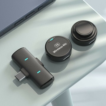 私模新款M1圓形紐扣無線領夾麥克風長續航降噪磁吸便攜小話筒批發【北歐家居生活】