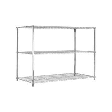 AAA 超重型三層電鍍波浪架 120x60x90cm - 鉻色