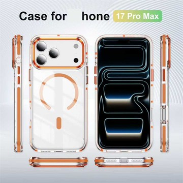 雙色幻彩 氣囊防摔邊條 磁吸無線充 適用 iPhone 17 16 15 14 13 Pro Max 手機殼