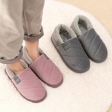 新款2021拖鞋家用春秋有后跟老年人棉全包帶男女老人毛絨包腳