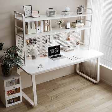 書桌 書架一體桌 子洞洞板置物架臥室家用臺式電腦桌 學生寫字學習桌