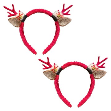 小麥購物 聖誕鹿角髮飾/髮箍 鈴鐺款 E045  Free  紅色  2個